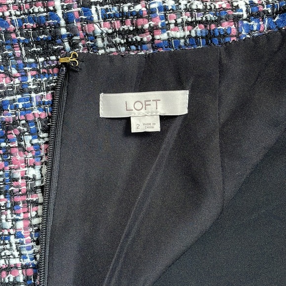 LOFT Tweed Mini Skirt - Size 2 - Picture 5 of 6